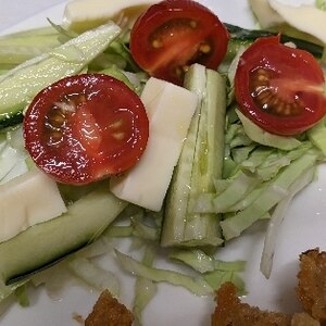 トマトとチェダーチーズのサラダ